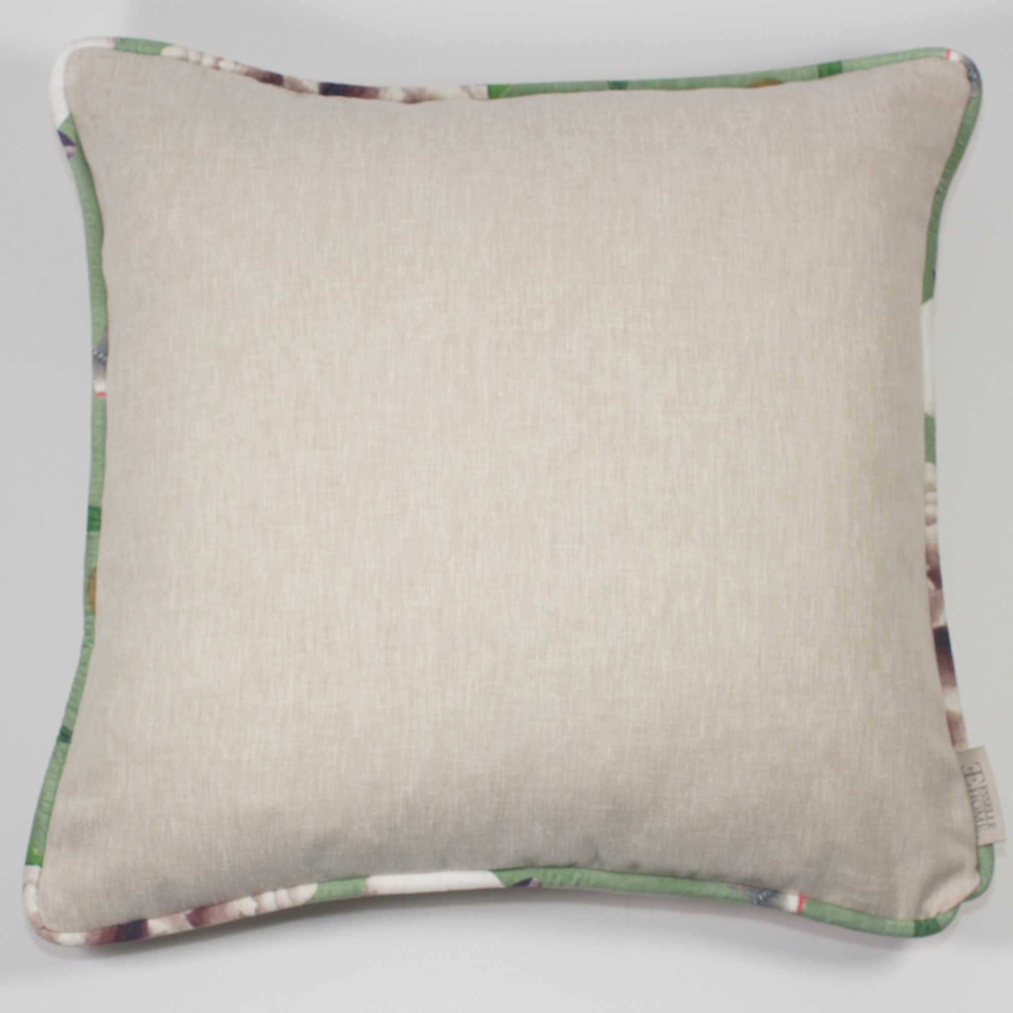 Eden Plain Chinoiserie Modern Cushion In Oyster Natural